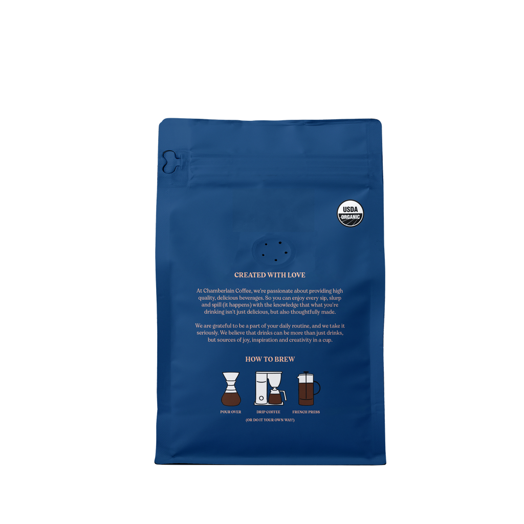 Organic Hazelnut Coffee Blend  Product Shot Back
